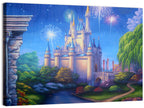 Cinderella Castle Fireworks Illustration Wall Art
