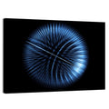 Glowing Blue Textured Sphere Wall Art