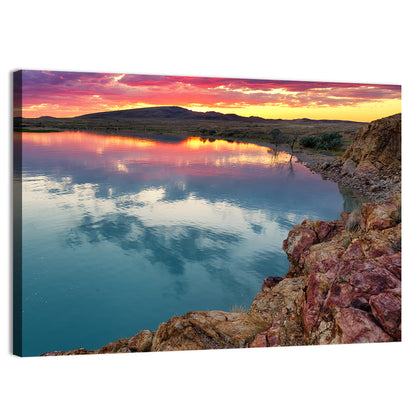 Lake Balkhash Sunset Wall Art