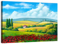 Tuscan Poppy Field Wall Art