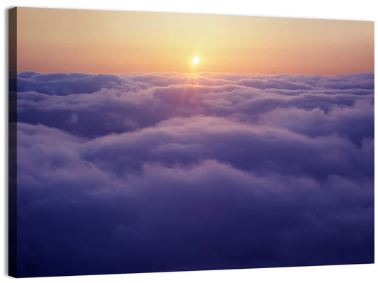 Sunset Over Endless Clouds Wall Art