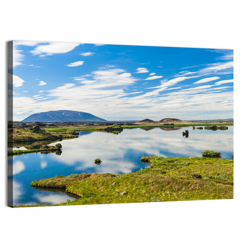 Lake Myvatn Reflection Wall Art