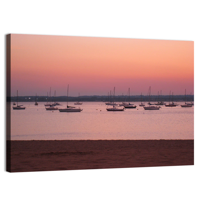 East Haven Beach Sunset Wall Art as a canvas print