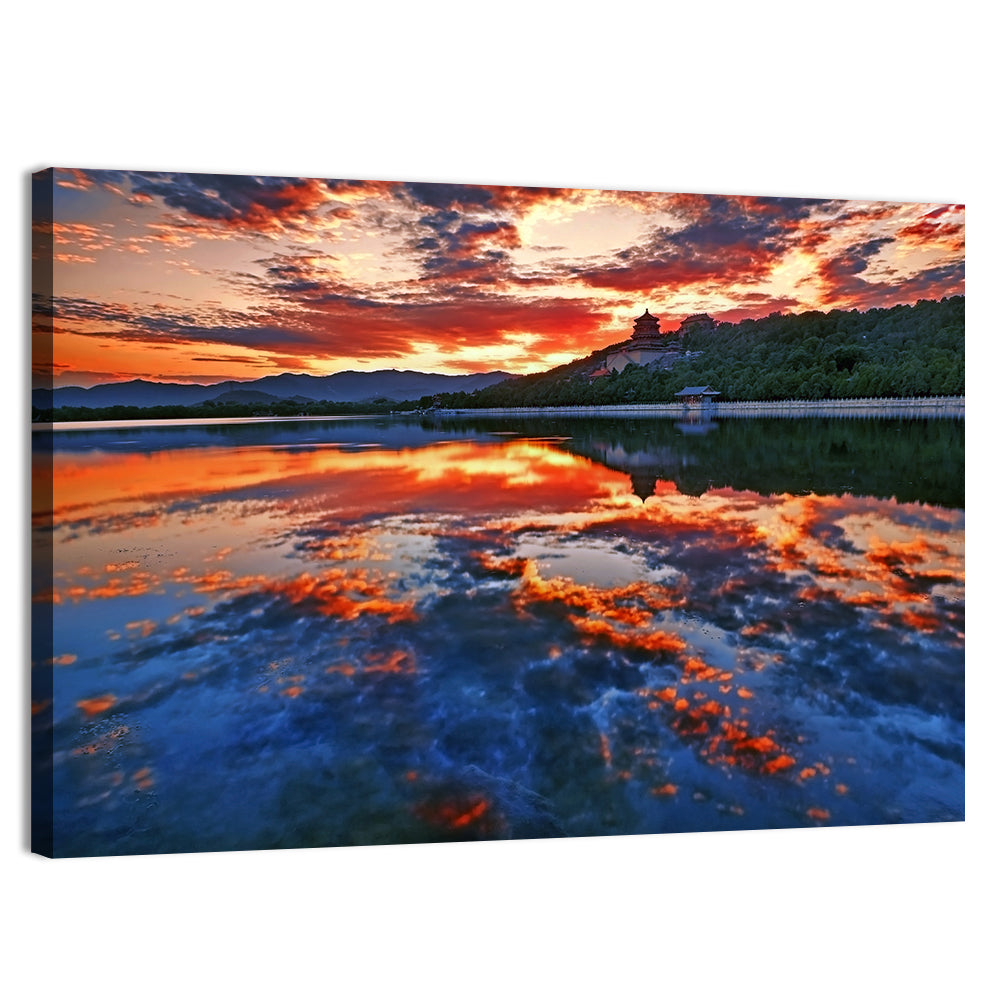 Kunming Lake Sunset, Summer Palace Wall Art
