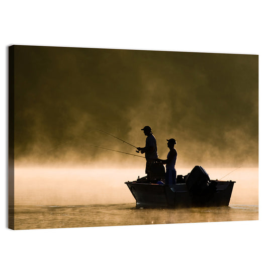 Misty Lake Fishing Wall Art