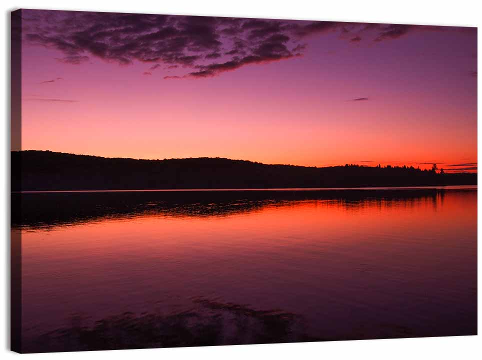 Sunset Over Algonquin Lake Wall Art
