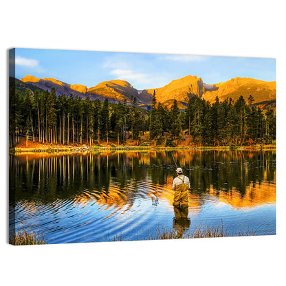Sunrise Fishing at Sprague Lake Wall Art