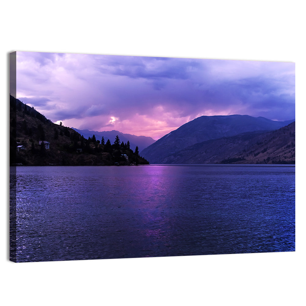 Lake Chelan Violet Sunset Wall Art