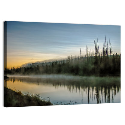 Yellowstone River Morning Mist Wall Art