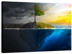 Split Island Tree of Duality Wall Art