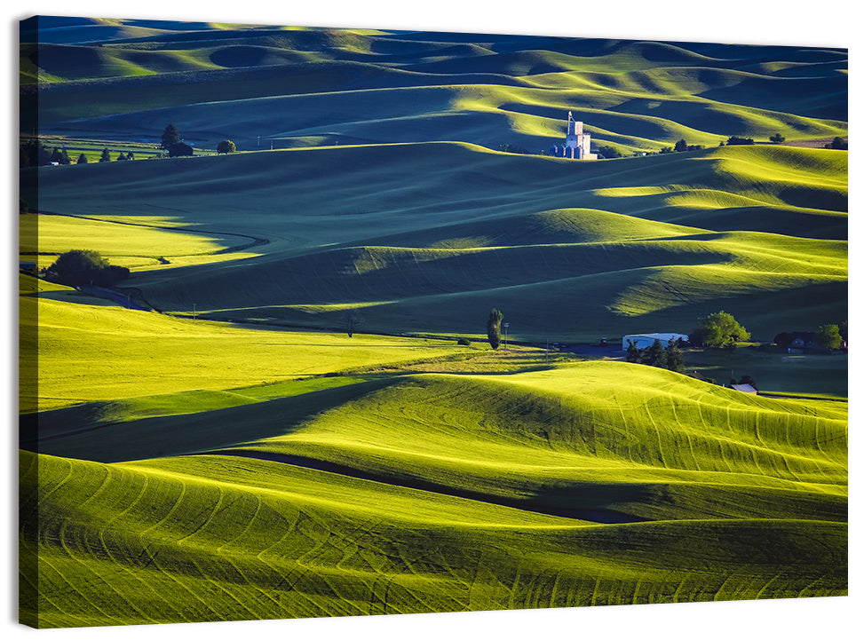 Palouse Hills with Grain Elevator Wall Art