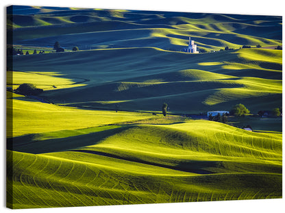 Palouse Hills with Grain Elevator Wall Art