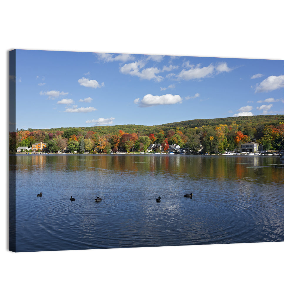Greenwood Lake Autumn Landscape Wall Art, canvas print, landscape