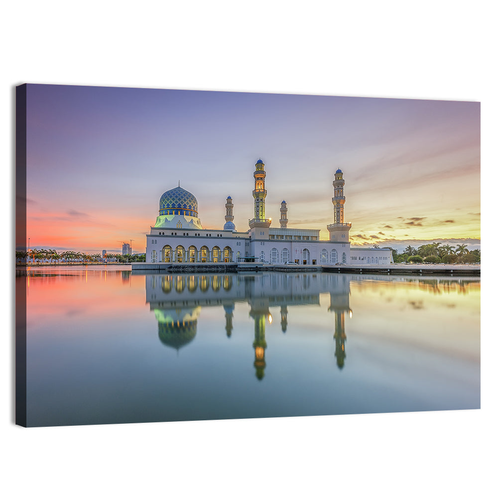 Kota Kinabalu City Mosque at Sunrise Wall Art