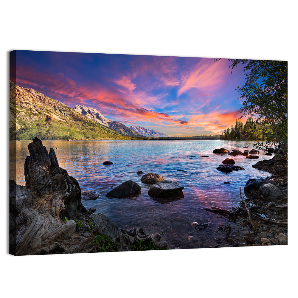 Jenny Lake Sunset Wall Art