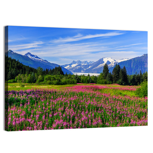 Juneau Meadow with Mendenhall Glacier Wall Art