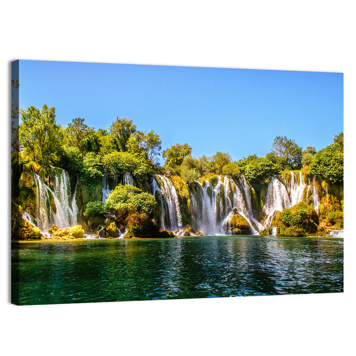 Kravice Waterfalls Wall Art as a canvas print