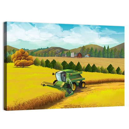 Harvest Season Farm Landscape Wall Art