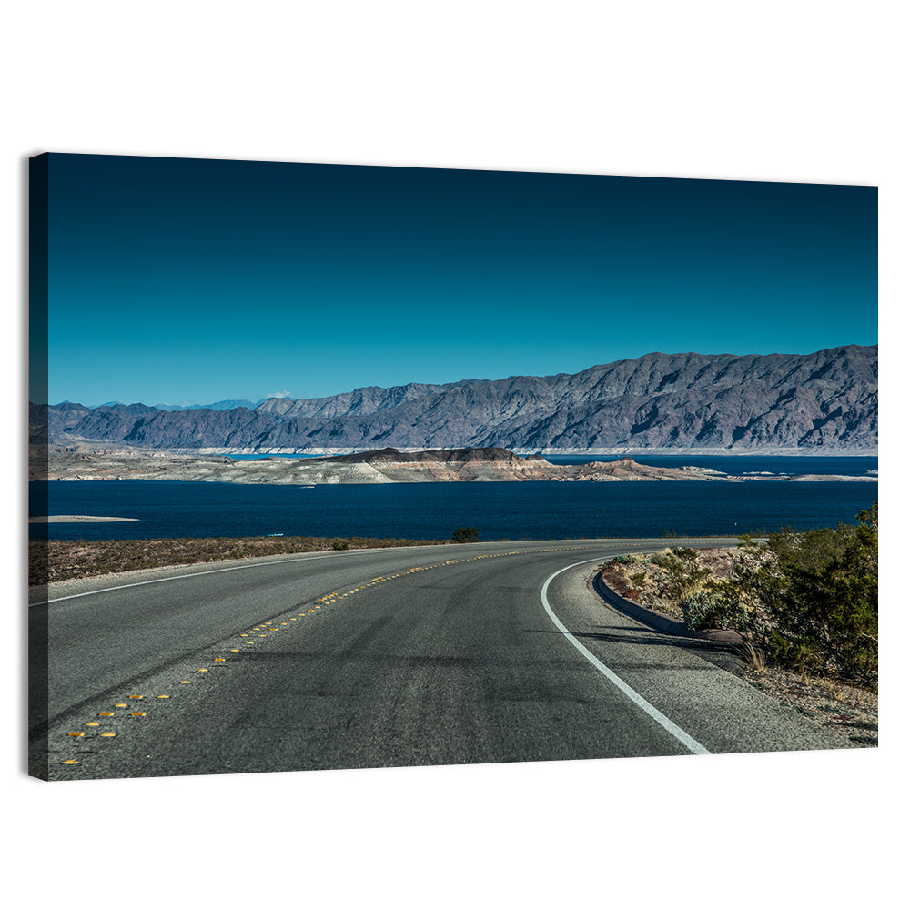 Lake Mead Curved Road Wall Art