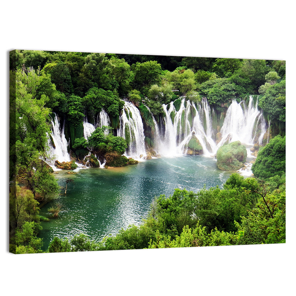 Kravice Falls Wall Art, canvas print, landscape