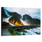 Låtefossen Waterfall at Twilight Wall Art
