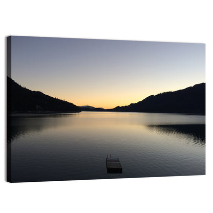 Lake Cushman Dock at Dusk Wall Art