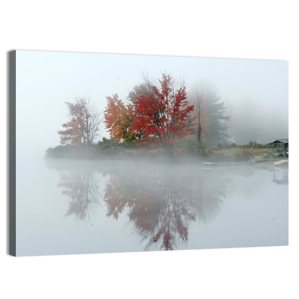 Autumn Morning at Crystal Lake Wall Art