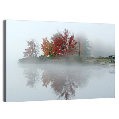 Autumn Morning at Crystal Lake Wall Art