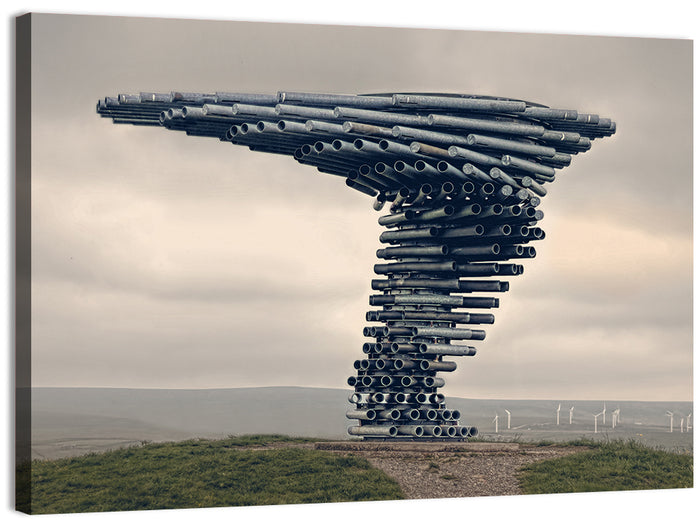 Singing Ringing Tree on Grassy Hill Wall Art as a canvas print