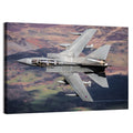 Swing-wing Fighter Jet Over Mountains Wall Art