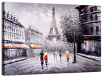 Paris Street with Eiffel Tower Wall Art