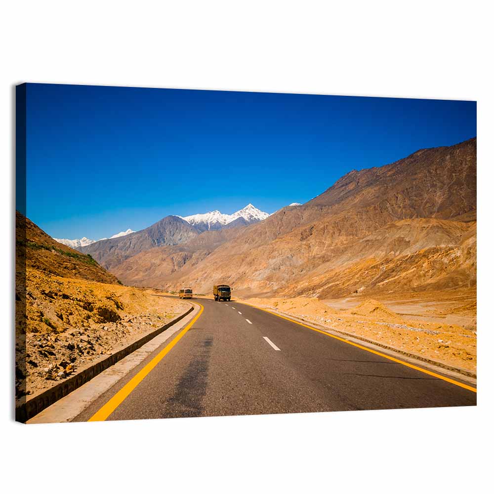Sunlit Karakorum Highway Pakistan Wall Art