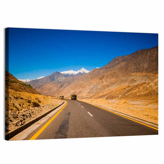 Sunlit Karakorum Highway Pakistan Wall Art