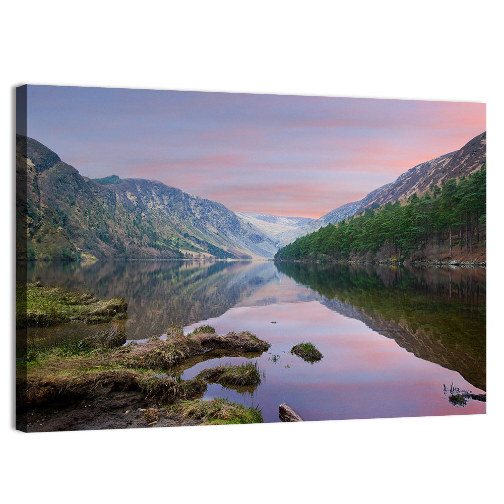 Glendalough Upper Lake at Dusk Wall Art