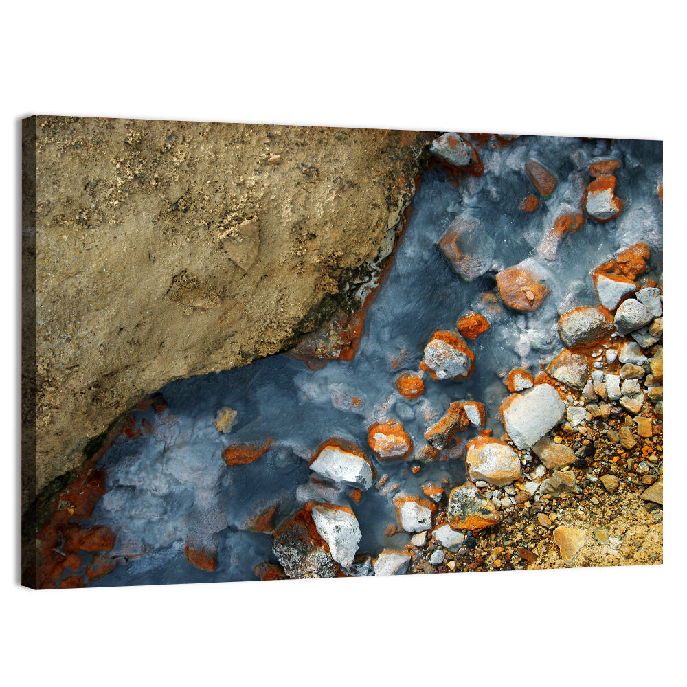Milky Blue Geothermal Creek Wall Art