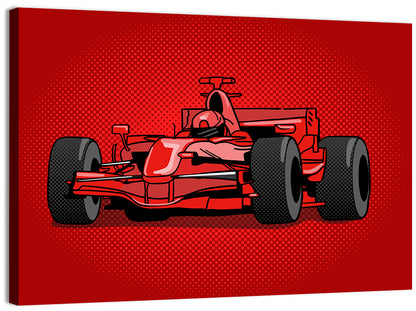 Formula One Race Car Illustration Wall Art