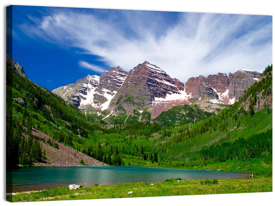 Maroon Bells Reflections at Maroon Lake Wall Art, canvas print, landscape