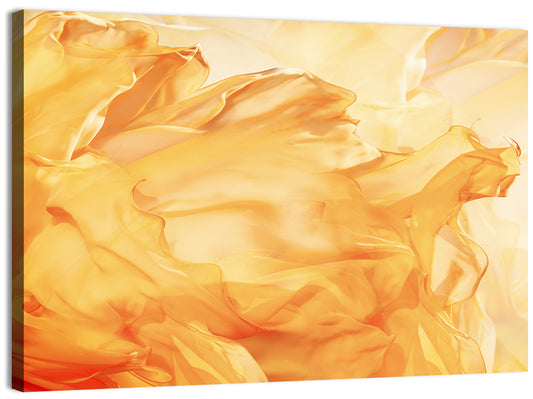 Golden Waving Cloth Abstract Wall Art