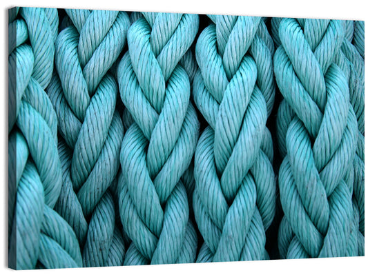 Turquoise Nautical Rope Close-up Wall Art