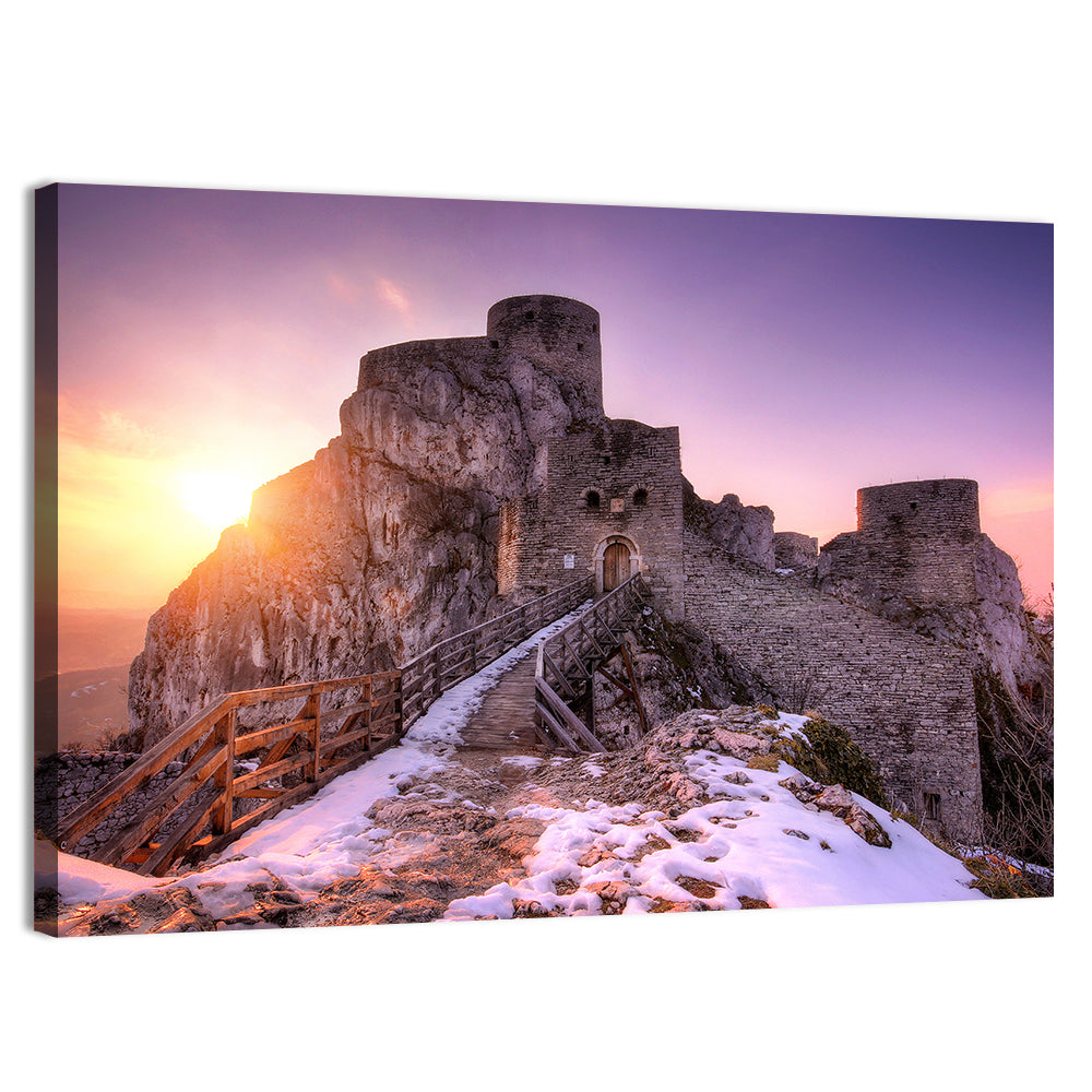 Ogrodzieniec Castle Ruins Wall Art, canvas print, landscape