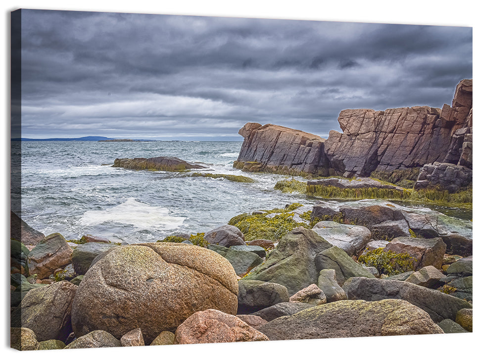 Bar Harbor Rocky Coastline Wall Art, canvas print, landscape