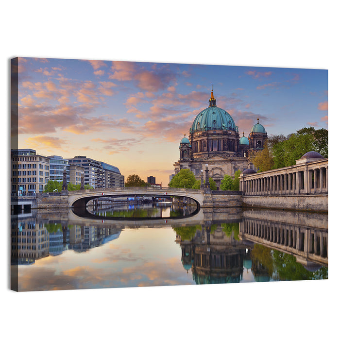 Golden Hour at Berlin Cathedral Wall Art as a canvas print