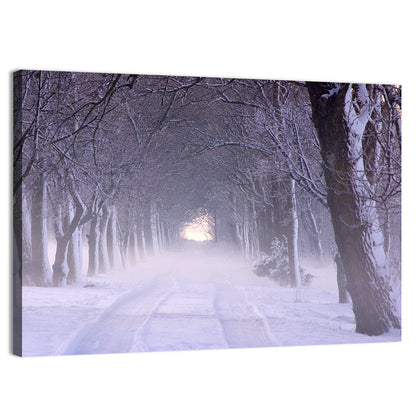 Kuressaare Park Snowy Path Wall Art
