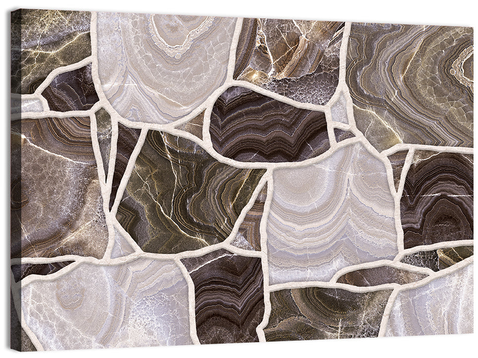 Banded Stone Mosaic Wall Art
