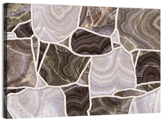 Banded Stone Mosaic Wall Art
