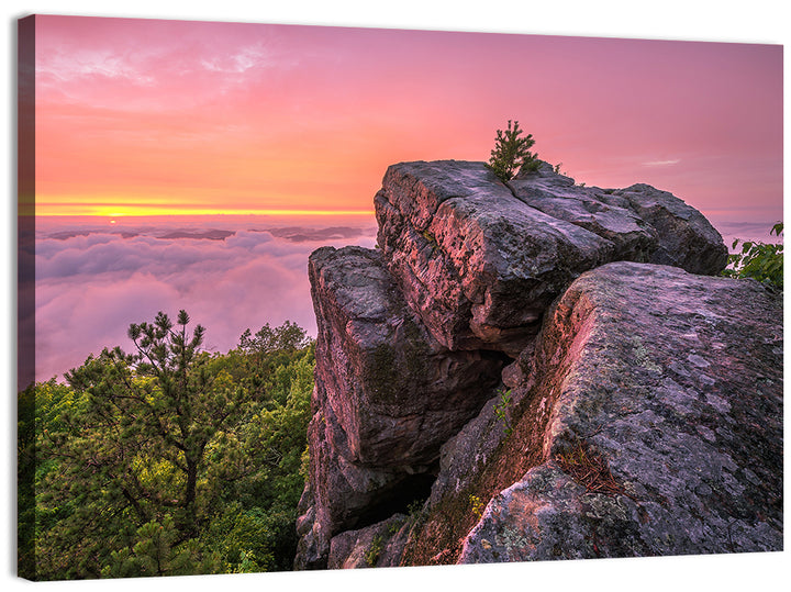 Pine Mountain Trail Sunset Over Cloud Sea Wall Art
