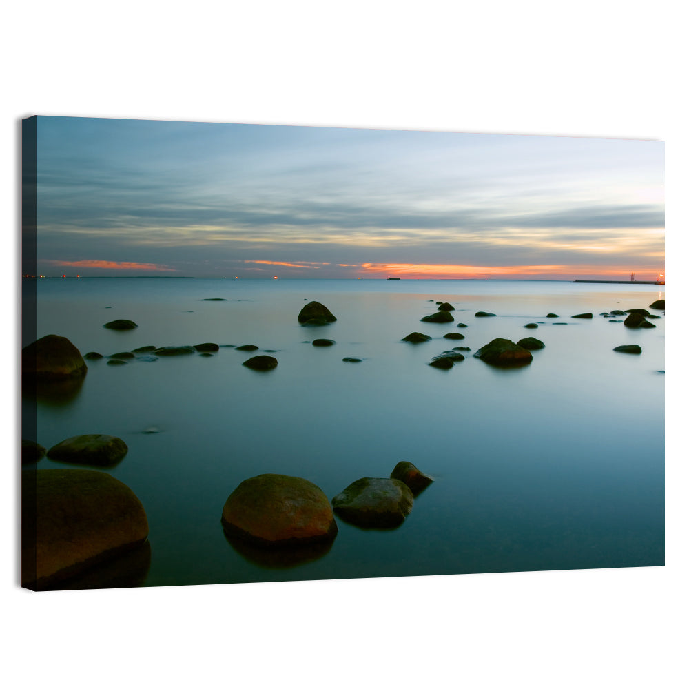 Baltic Sea at Twilight Wall Art