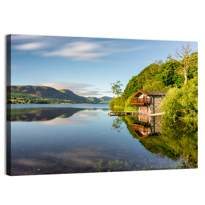 Ullswater Lake Golden Hour Wall Art as a canvas print
