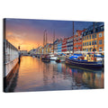 Nyhavn Canal at Sunset Wall Art