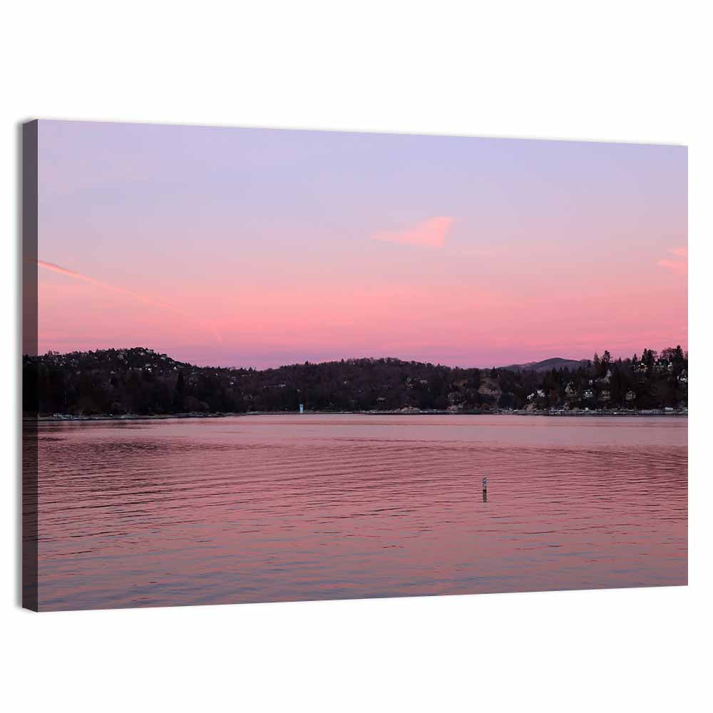 Lake Arrowhead Sunset Reflection Wall Art